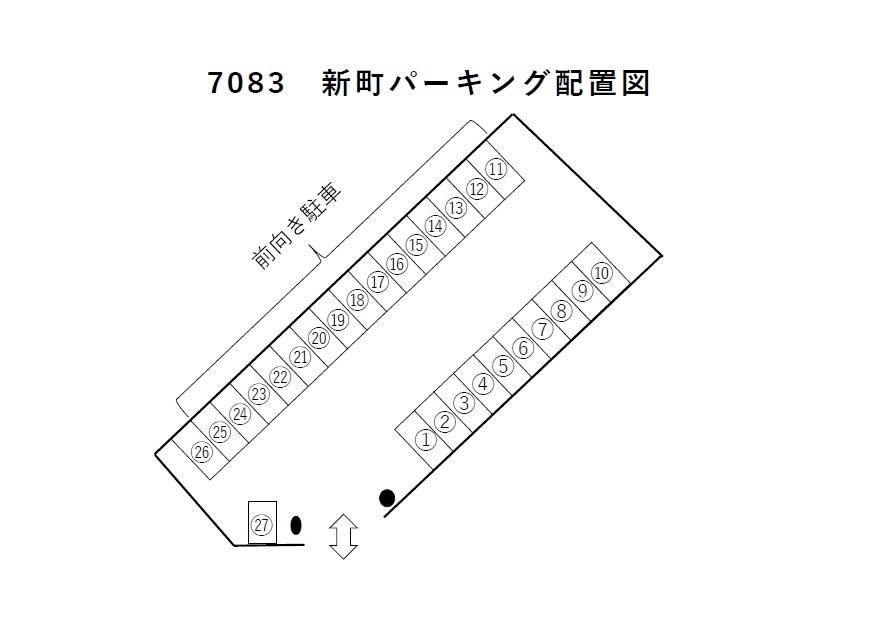 新町パーキングの駐車配置図
