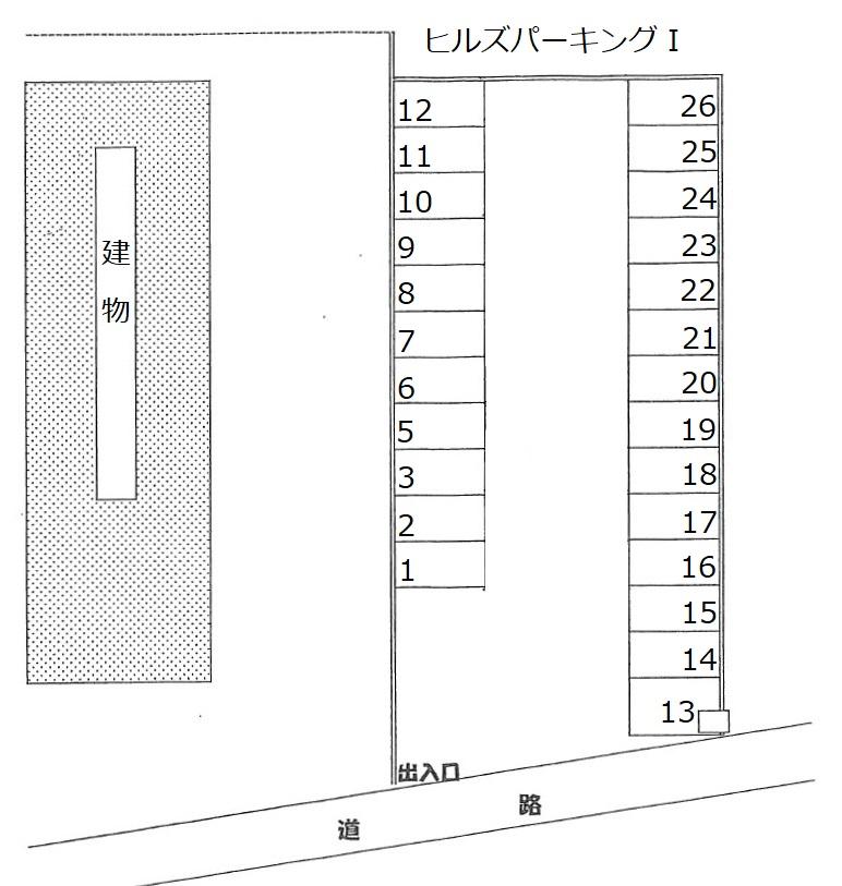 ヒルズパーキングの駐車配置図