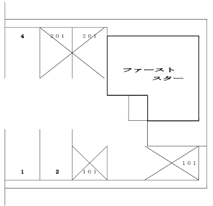 ファーストスターの駐車配置図