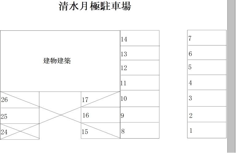 清水月極駐車場の駐車配置図