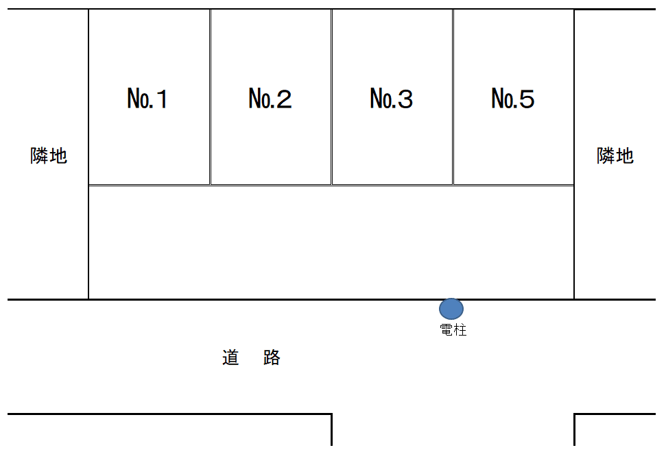 中央５丁目駐車場の駐車配置図