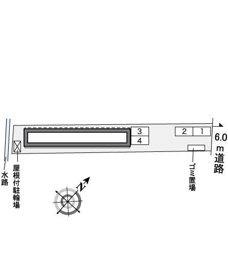 渡Ⅱ(30070)の駐車配置図