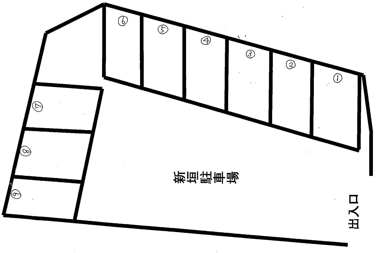 新垣駐車場の駐車配置図