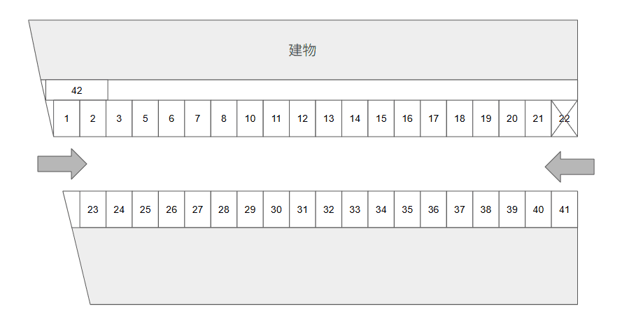 多賀（川原）駐車場の駐車配置図