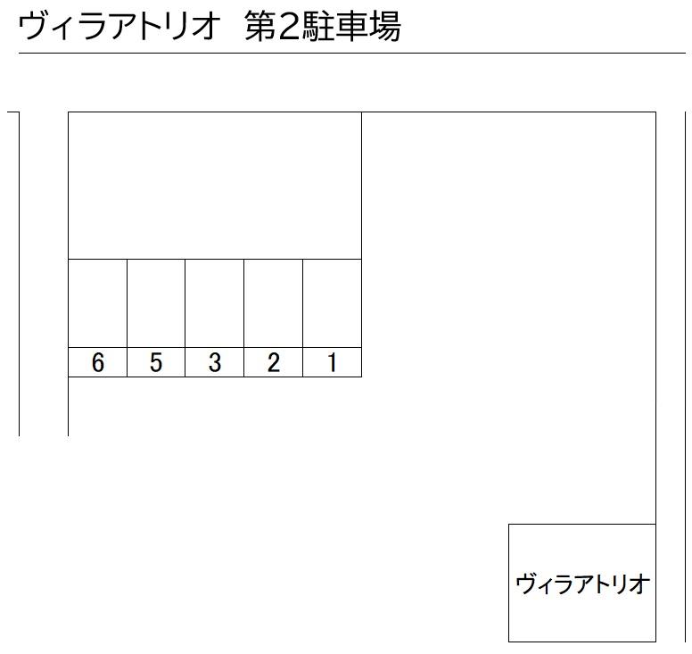 ヴィラアトリオ　第２駐車場の駐車配置図