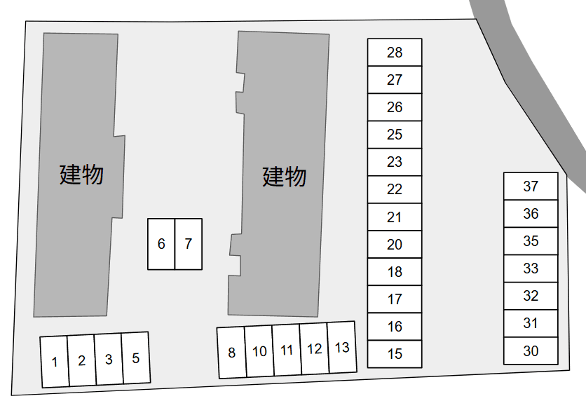 Ｓｗｅｅｔｓ　Ｖｉｌｌａ別駐車場の駐車配置図