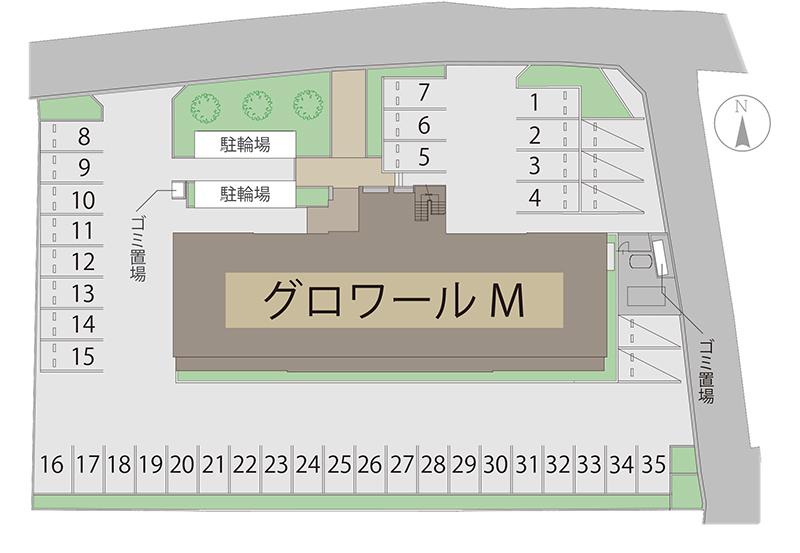 グロワールMの駐車配置図
