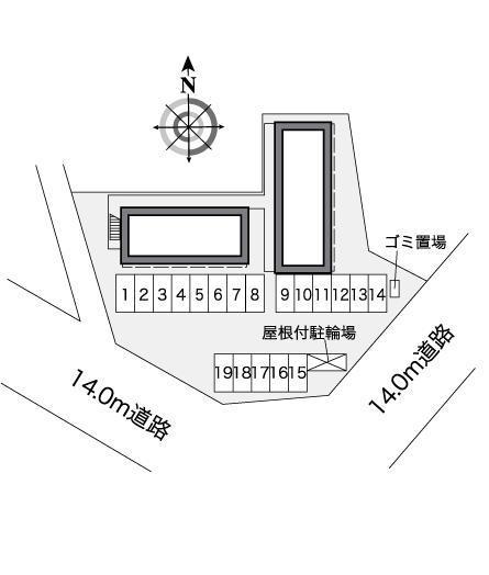 シャトー　西門(25850)の駐車配置図