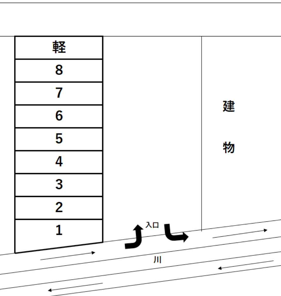 鴨江３丁目　中山Pの駐車配置図