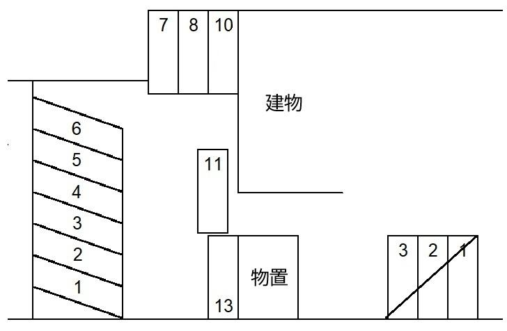 富士荘内藤八十一駐車場の駐車配置図