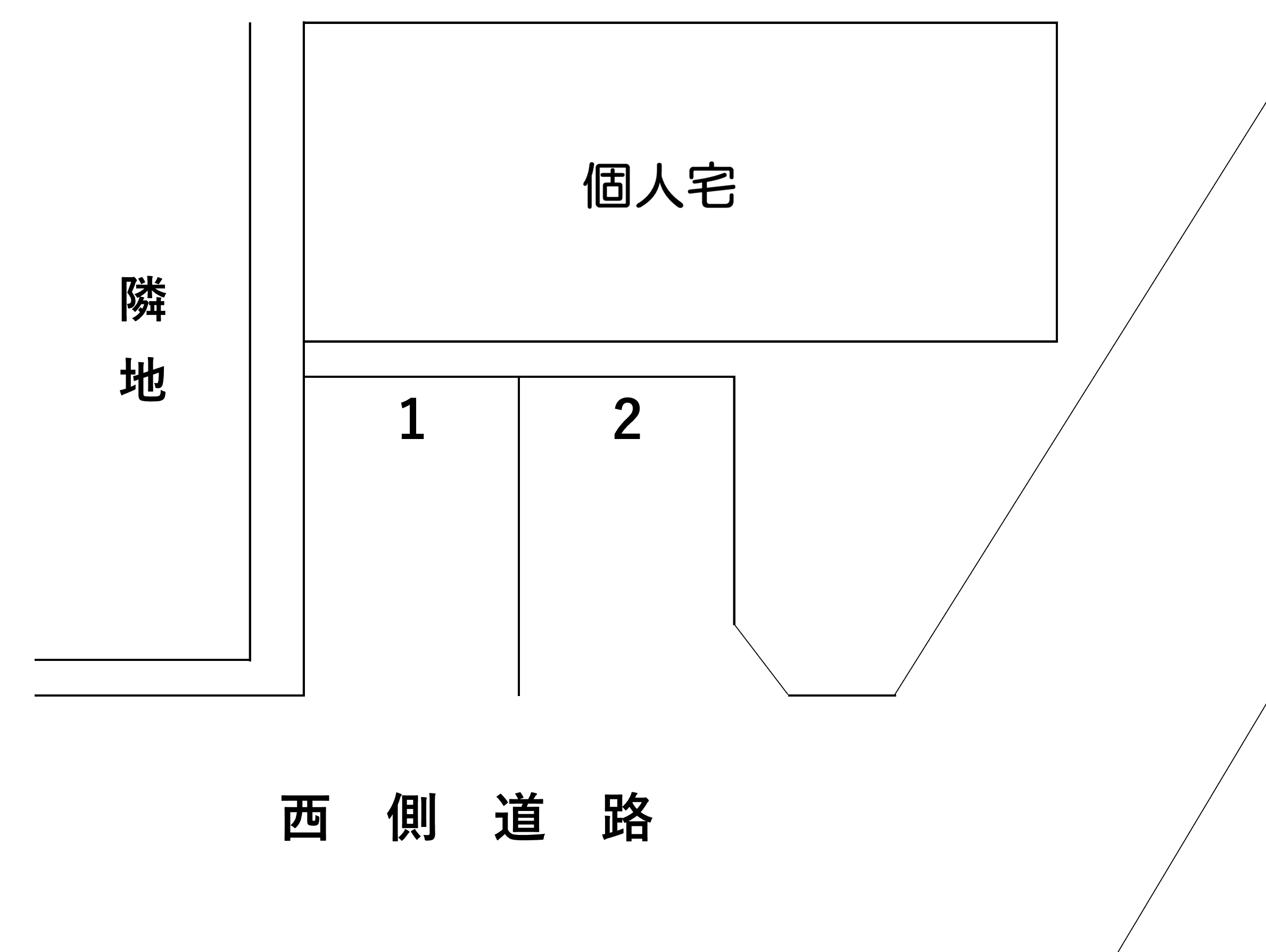 花畑2丁目月極駐車場の駐車配置図