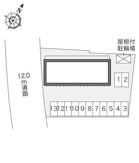 ウエスト　タウン(27865)の駐車配置図
