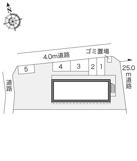 メゾンソレイユⅡ(16476)の駐車配置図