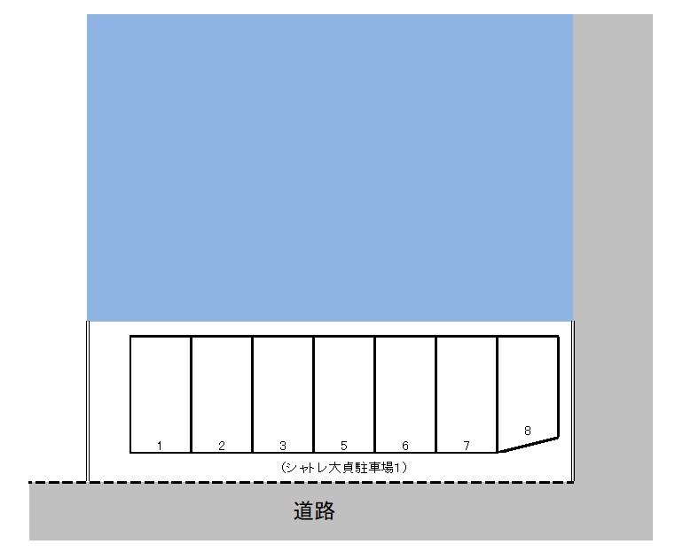 シャトレ大貞駐車場１の駐車配置図