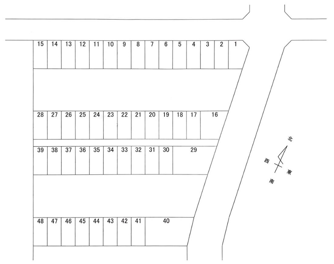 双木茂夫第二駐車場の駐車配置図