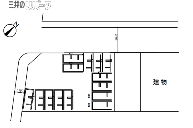 打出浜の駐車配置図