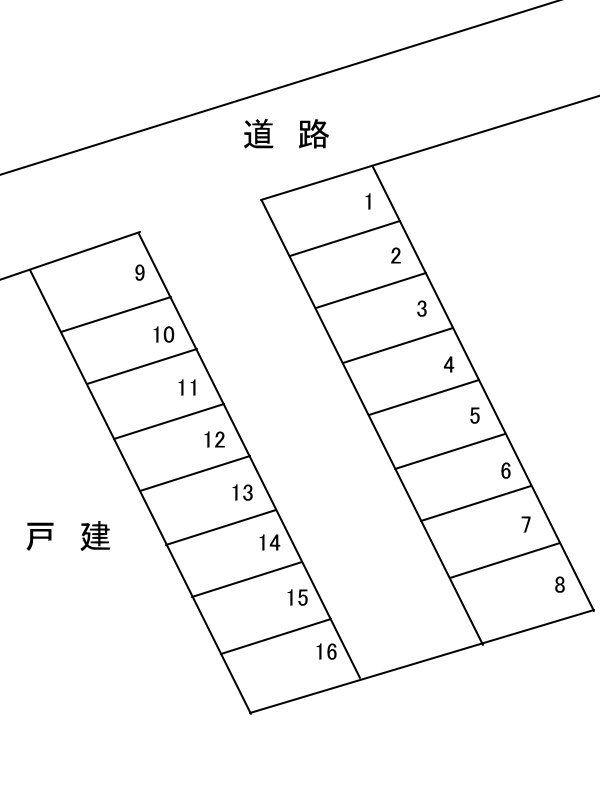 南5丁目駐車場の駐車配置図