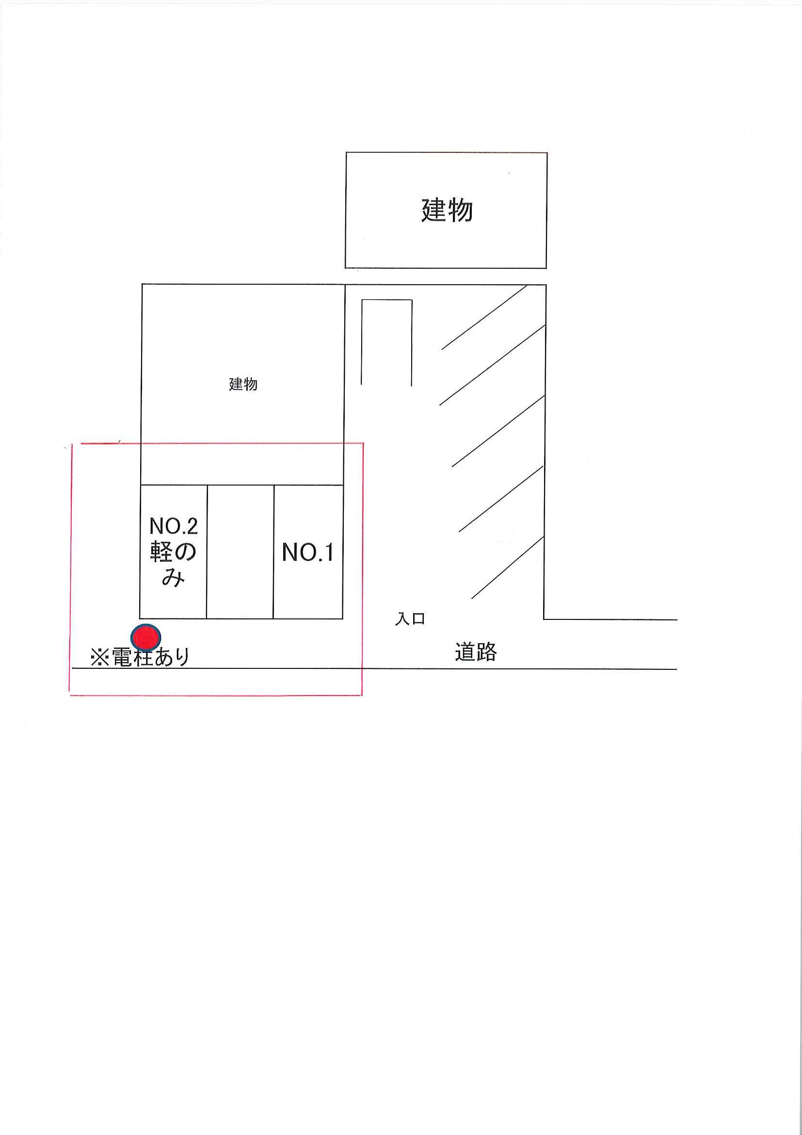 第二木村駐車場の駐車配置図