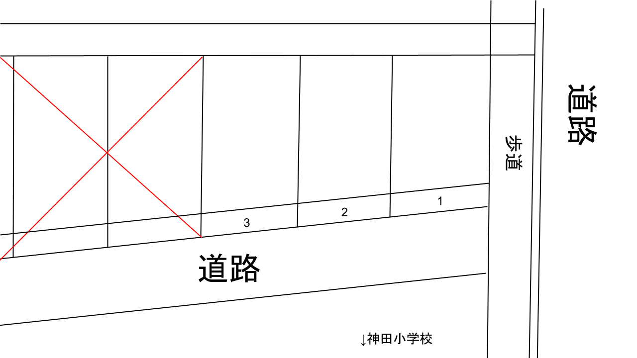 神田モータープール②の駐車配置図