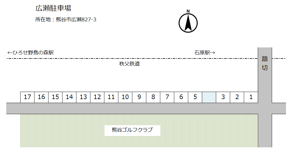 広瀬駐車場の駐車配置図
