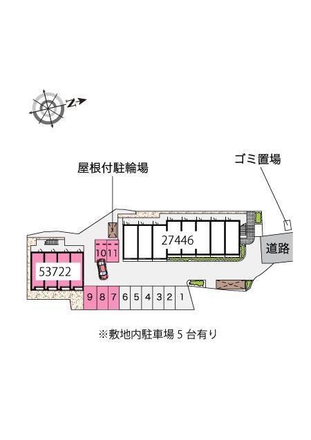 アンジュールⅡ(53722)の駐車配置図