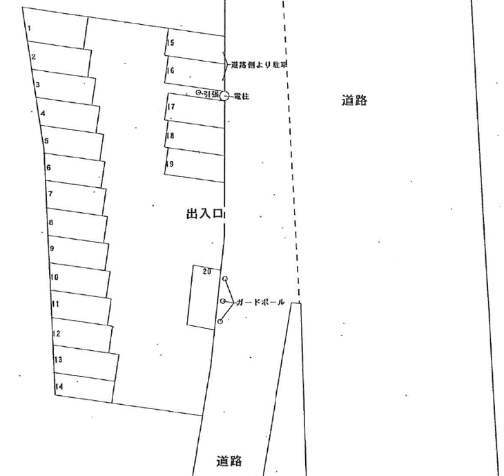 村田第１月極駐車場　№４０の駐車配置図