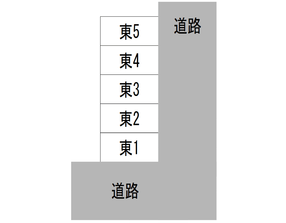 252パーキング（東）の駐車配置図