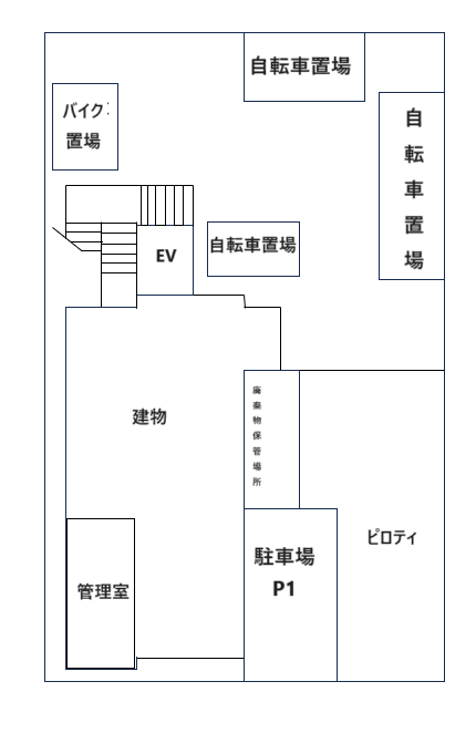 ジーベック錦糸北斎通りの駐車配置図