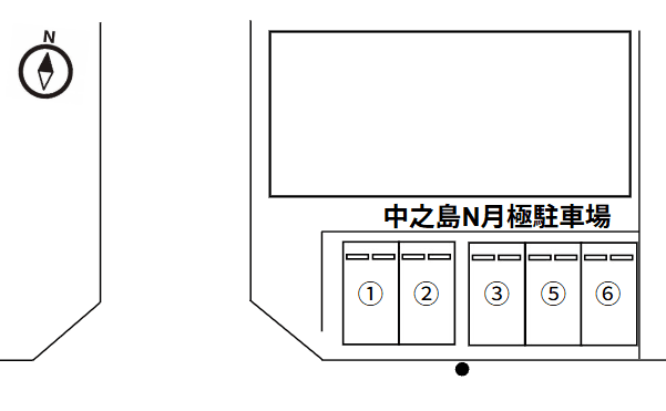 中之島Ｎ月極駐車場の駐車配置図