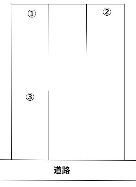 鴨江第１駐車場の駐車配置図