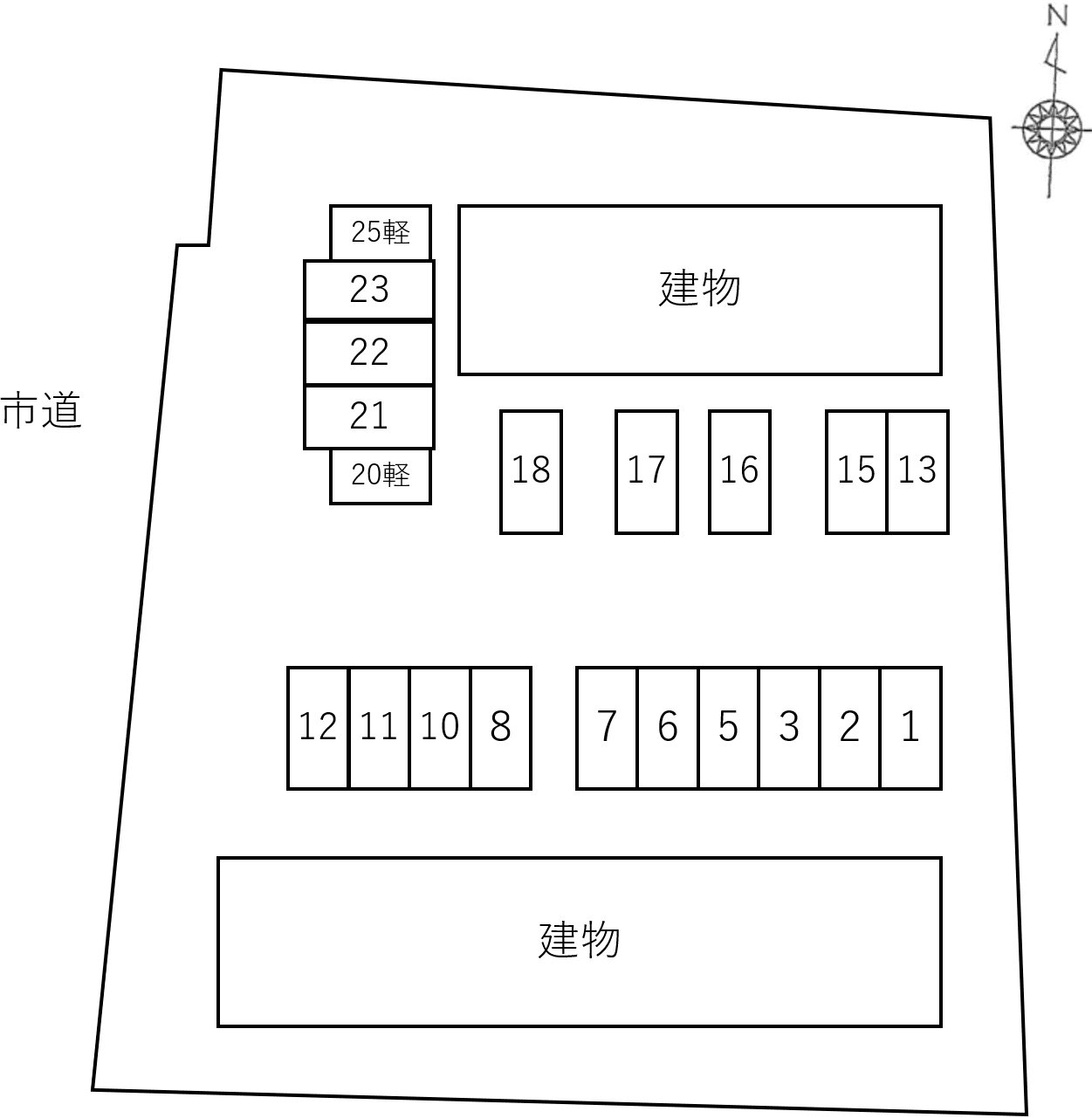 エンジェルＡの駐車配置図