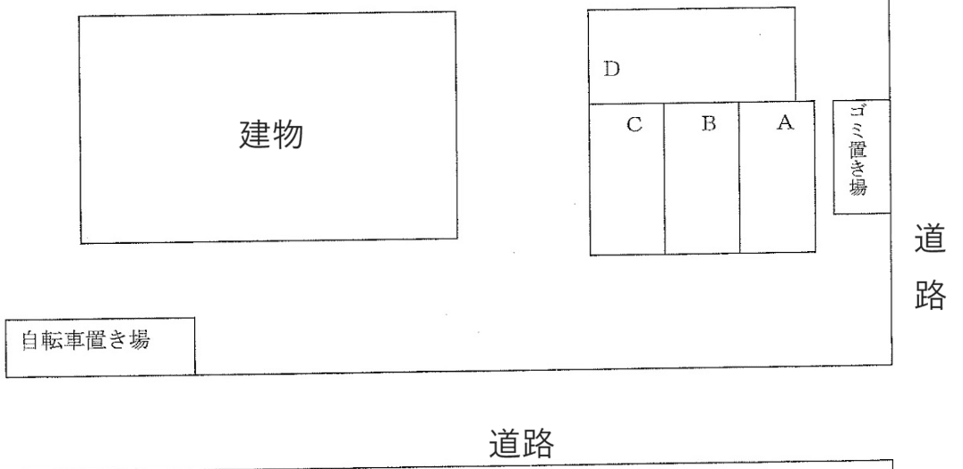 オー・ブライト駐車場の駐車配置図