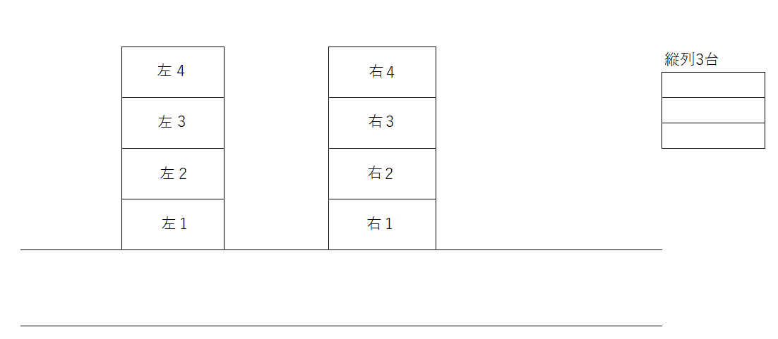 野遠駐車場の駐車配置図