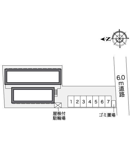 ソレーユＳ　Ｏ(26487)の駐車配置図