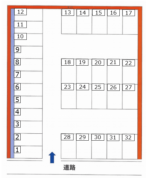 パーキングさのの駐車配置図