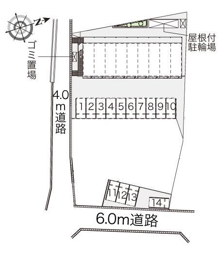 はぴねすはうすⅡ(41374)の駐車配置図