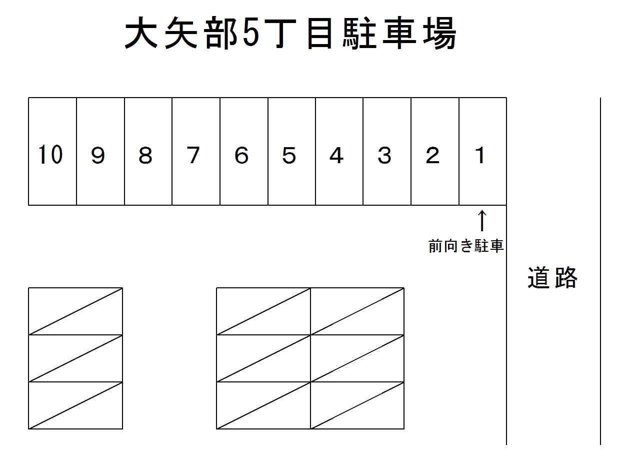 大矢部5丁目駐車場の駐車配置図