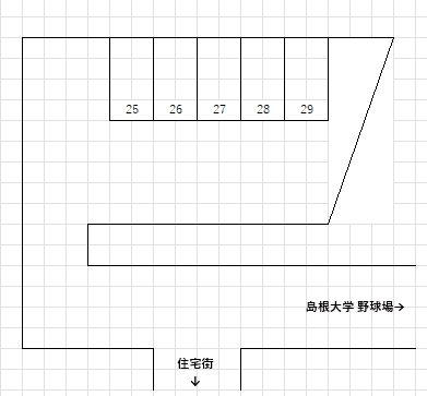 曽田駐車場の駐車配置図