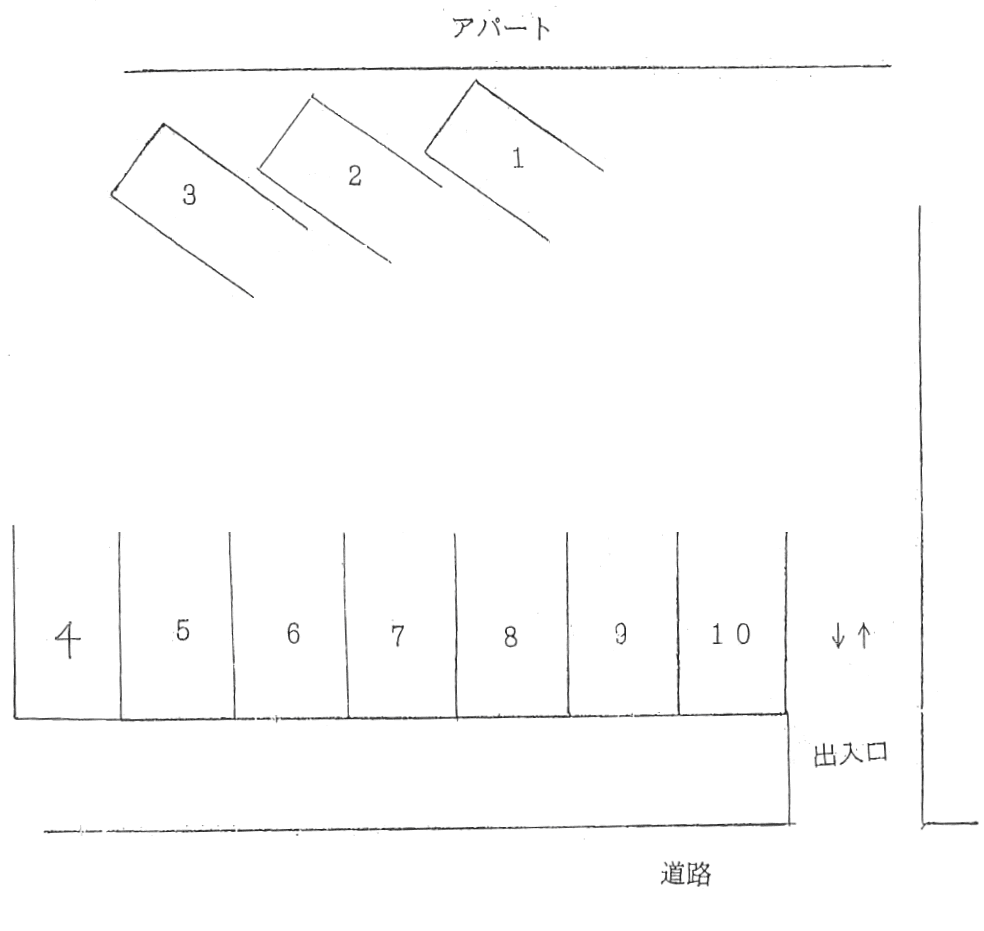 ７３・宮前平ビレッジ駐車場の駐車配置図