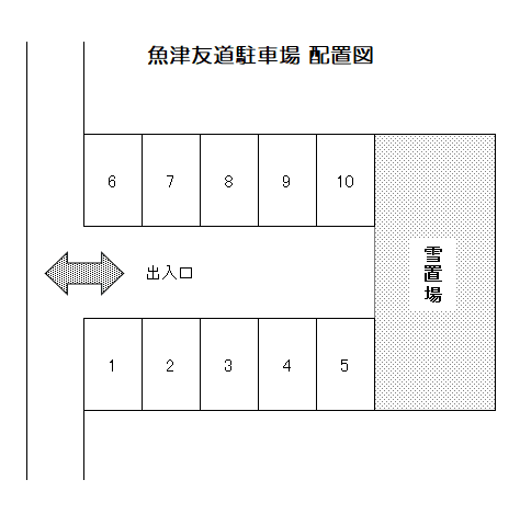 ＡＰパーク魚津友道の駐車配置図
