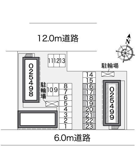 セントラル弐番館(25499)の駐車配置図