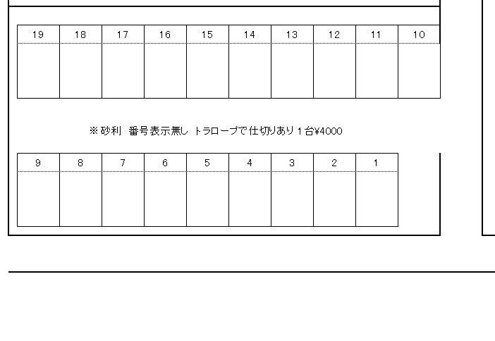 サンシャトーツチヤ南駐車場の駐車配置図