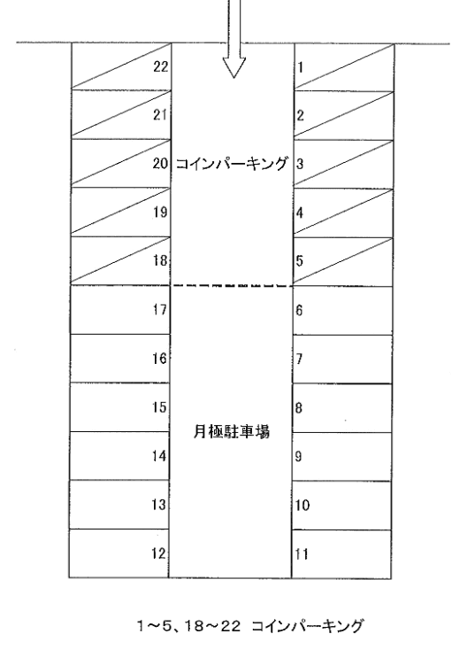 ザ・パーク可児駅西口の駐車配置図