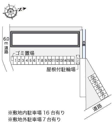 アミーゴ(24305)　敷地外駐車場の駐車配置図