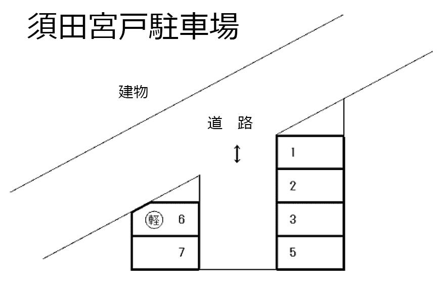須田宮戸駐車場の駐車配置図