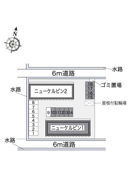 ニューケルビン１(10186)の駐車配置図