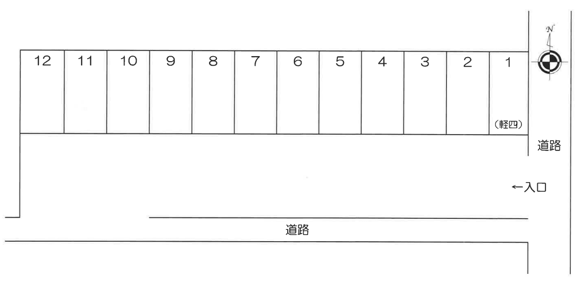 柾木駐車場の駐車配置図