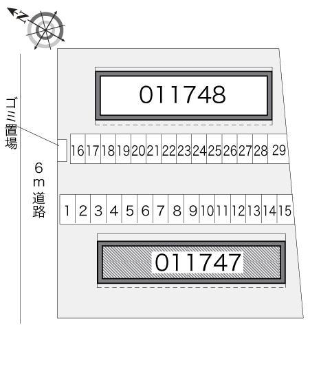 ＯＡＫＳ　ＲＥＳＩＤＥＮＣＥ　ＷＥＳＴ(11747)の駐車配置図