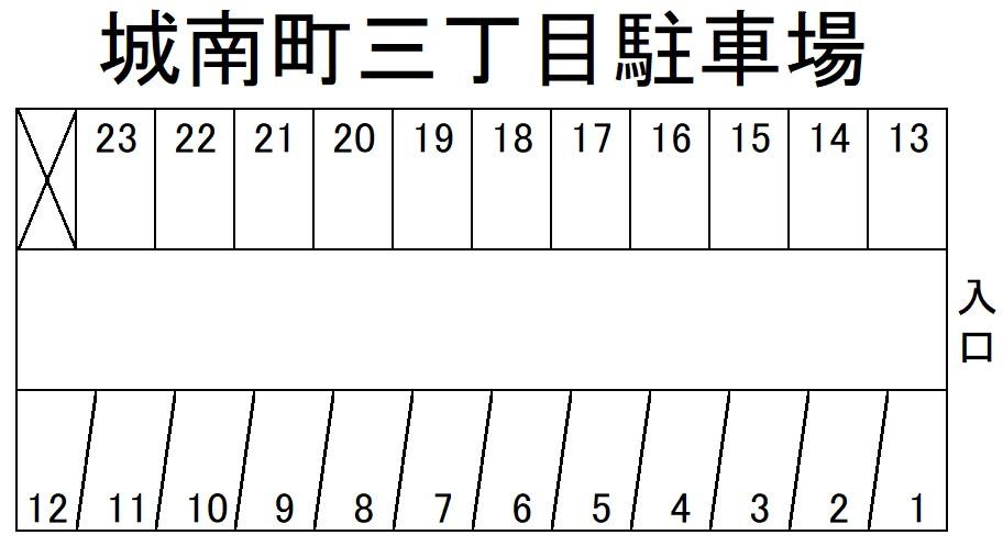 城南町三丁目駐車場 No.36の駐車配置図