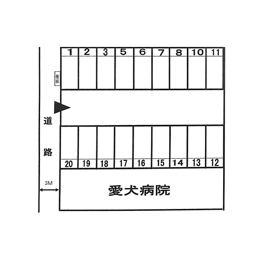 南林間２丁目Ｐの駐車配置図